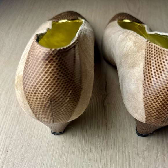 Mr. Jay Genuine Leather Made in Italy Kitten Heel Pointed Toe Shoe Women’s Sz 7 - Picture 8 of 8